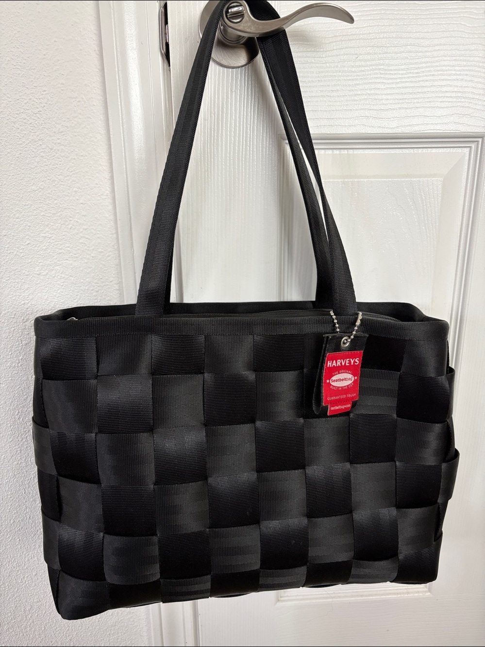 Harveys Black Woven Tote Bag
